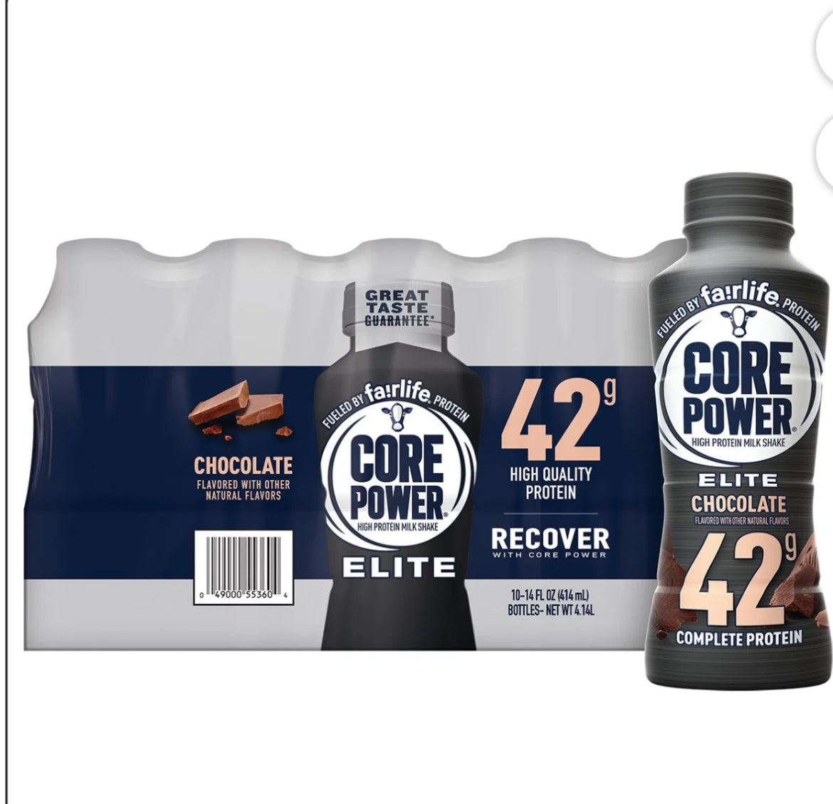 Fairlife Core Power Elite 42g Protein Shake, Chocolate, 14 fl. oz., 10 pk.