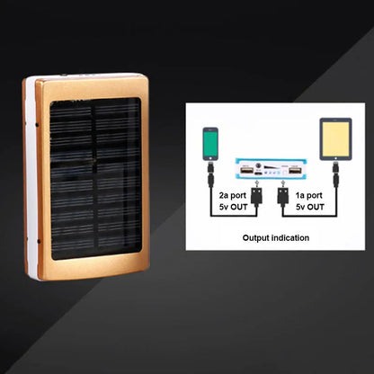 Banco de energía móvil Solar USB Dual, caja de carga de batería portátil, luz de Camping, anidación, SEC88