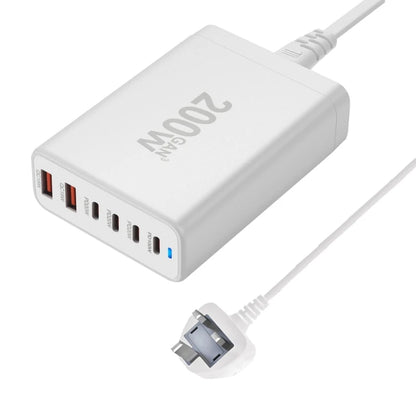 200W USB tipo C cargador PD carga rápida teléfono cargador rápido 6 puertos para teléfono móvil tableta portátil