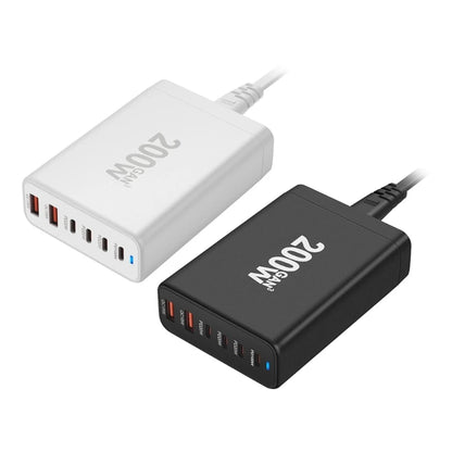 200W USB tipo C cargador PD carga rápida teléfono cargador rápido 6 puertos para teléfono móvil tableta portátil