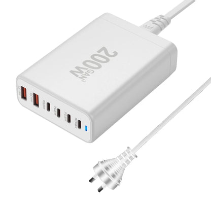 200W USB tipo C cargador PD carga rápida teléfono cargador rápido 6 puertos para teléfono móvil tableta portátil